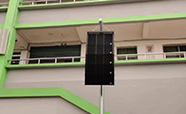 四川南充某學校體育場選用爵士龍全天候防水線陣音響系統